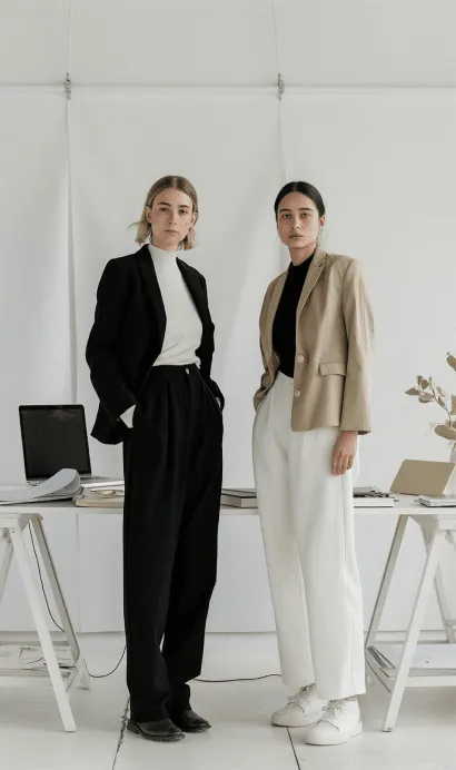 Two standing women testimonial